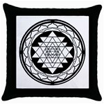 Mandala Black&White Throw Pillow Case (Black)