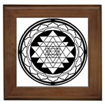 Mandala Black&White Framed Tile