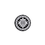 Mandala Black&White 1  Mini Button