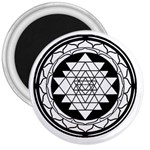 Mandala Black&White 3  Magnet