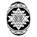 Mandala Black&White Ornament (Oval)