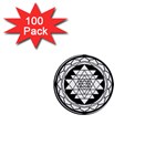 Mandala Black&White 1  Mini Button (100 pack) 