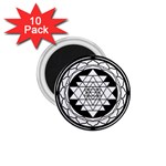 Mandala Black&White 1.75  Magnet (10 pack) 