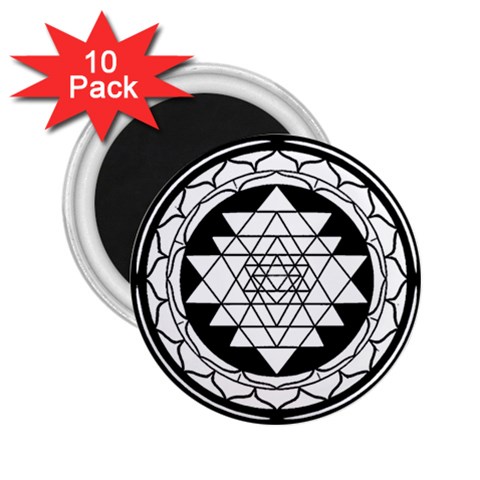 Mandala Black&White 2.25  Magnet (10 pack) from ArtsNow.com Front