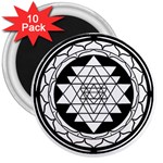 Mandala Black&White 3  Magnet (10 pack)