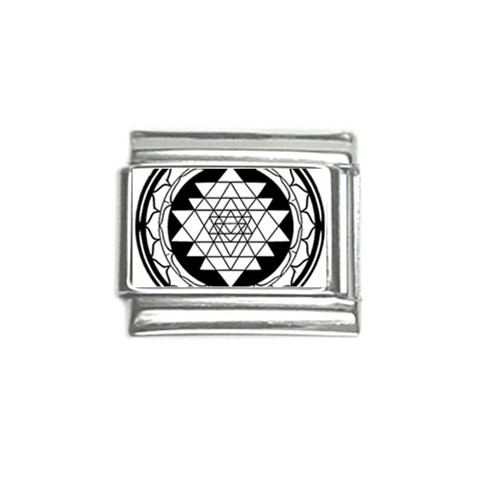 Mandala Black&White Italian Charm (9mm) from ArtsNow.com Front