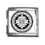 Mandala Black&White Mega Link Italian Charm (18mm)