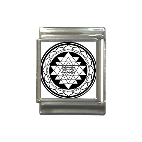 Mandala Black&White Italian Charm (13mm) from ArtsNow.com Front