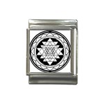 Mandala Black&White Italian Charm (13mm)