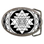 Mandala Black&White Belt Buckle