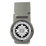 Mandala Black&White Money Clip (Round)