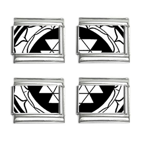 Mandala Black&White 9mm Italian Charm (4 pack) from ArtsNow.com Front