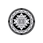 Mandala Black&White Rubber Coaster (Round)