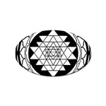 Mandala Black&White Sticker (Oval)