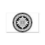 Mandala Black&White Sticker (Rectangular)