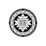 Mandala Black&White Magnet 3  (Round)