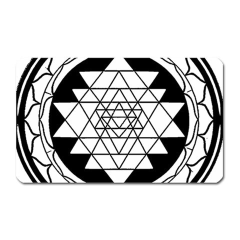 Mandala Black&White Magnet (Rectangular) from ArtsNow.com Front