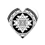 Mandala Black&White Magnet (Heart)