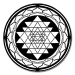 Mandala Black&White Magnet 5  (Round)