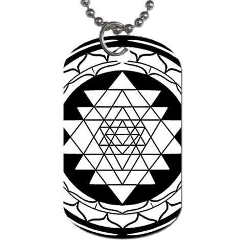 Mandala Black&White Dog Tag (One Side) from ArtsNow.com Front