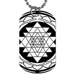 Mandala Black&White Dog Tag (One Side)