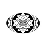 Mandala Black&White Sticker Oval (10 pack)