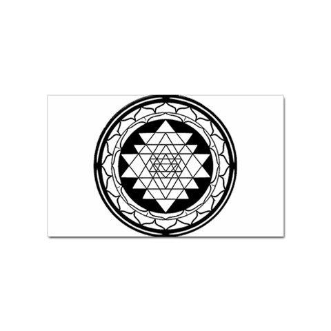 Mandala Black&White Sticker Rectangular (100 pack) from ArtsNow.com Front