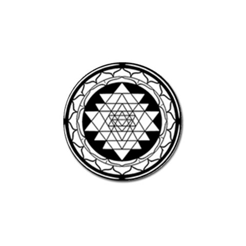 Mandala Black&White Golf Ball Marker from ArtsNow.com Front