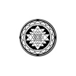 Mandala Black&White Golf Ball Marker