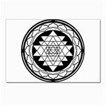 Mandala Black&White Postcard 4  x 6 