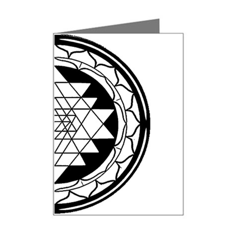 Mandala Black&White Mini Greeting Card from ArtsNow.com Left