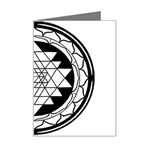 Mandala Black&White Mini Greeting Card