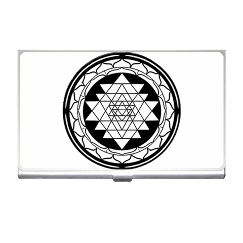 Mandala Black&White Business Card Holder from ArtsNow.com Front