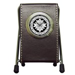 Mandala Black&White Pen Holder Desk Clock