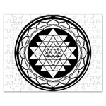 Mandala Black&White Jigsaw Puzzle (Rectangular)