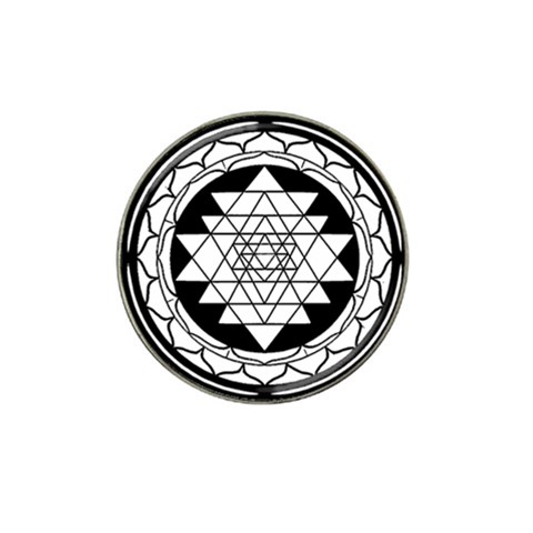 Mandala Black&White Hat Clip Ball Marker from ArtsNow.com Front