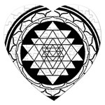 Mandala Black&White Jigsaw Puzzle (Heart)