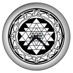 Mandala Black&White Wall Clock (Silver)