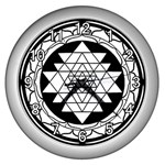 Mandala Black&White Wall Clock (Silver)