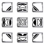 Mandala Black&White Mega Link Italian Charm (9 pack)