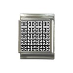 Black white Greek Key Italian Charm (13mm)