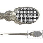 Black white Greek Key Letter Opener