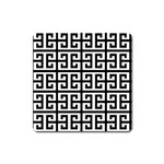 Black white Greek Key Magnet (Square)