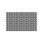 Black white Greek Key Sticker Rectangular (10 pack)