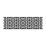 Black white Greek Key Sticker Bumper (10 pack)