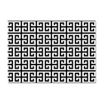 Black white Greek Key Sticker A4 (10 pack)