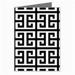 Black white Greek Key Greeting Card