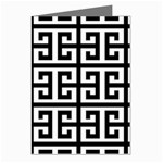 Black white Greek Key Greeting Cards (Pkg of 8)