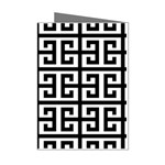 Black white Greek Key Mini Greeting Cards (Pkg of 8)