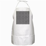 Black white Greek Key BBQ Apron